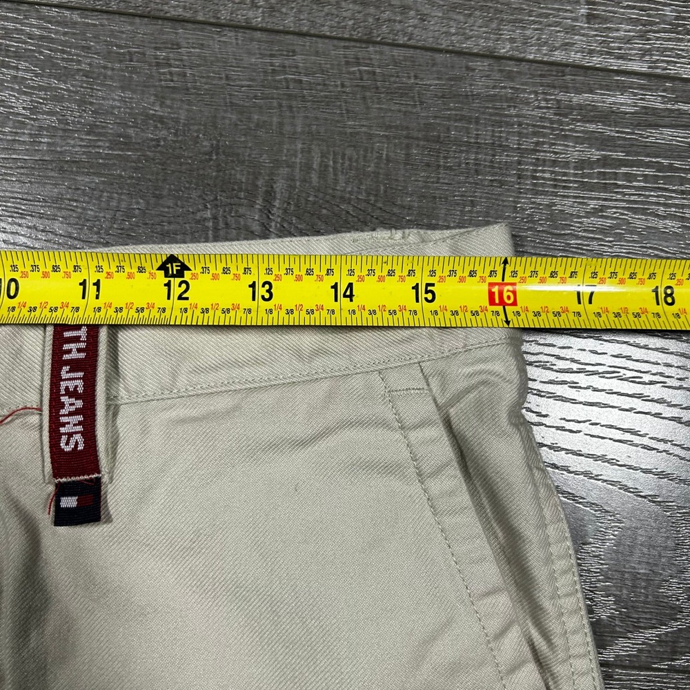 Tommy Jeans Mens 31x32 Khaki Chino Pants Vintage Y2K Straight Leg Tan 0250288 - Picture 3 of 11
